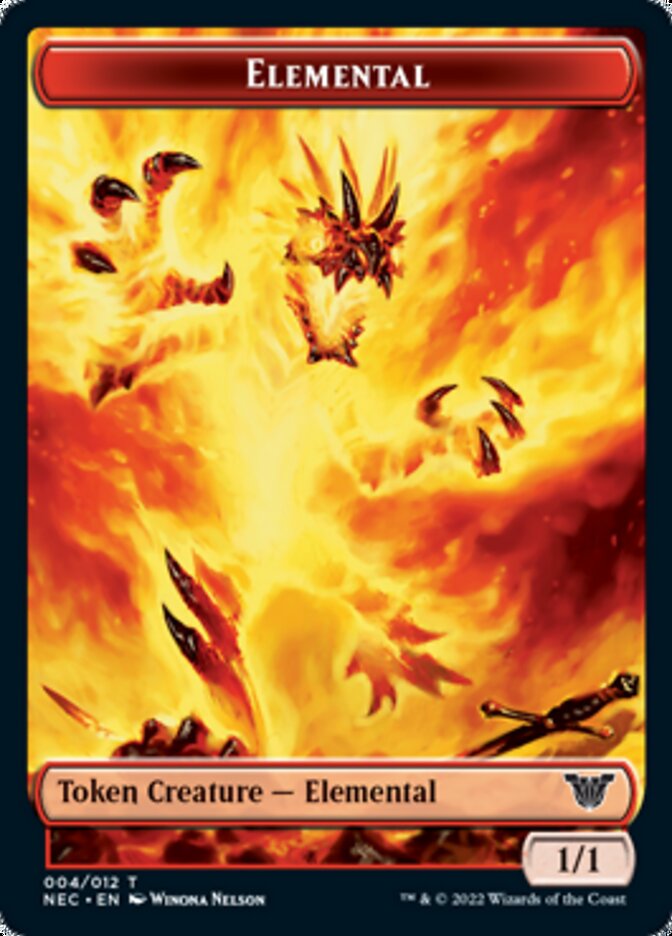 Elemental // Spirit (009) Double-Sided Token [Kamigawa: Neon Dynasty Commander Tokens] | Odin's Place