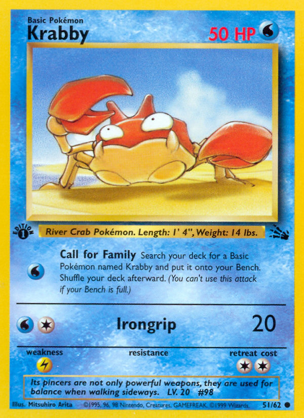 Krabby (51/62) [Fossil 1st Edition] | Odin's Place