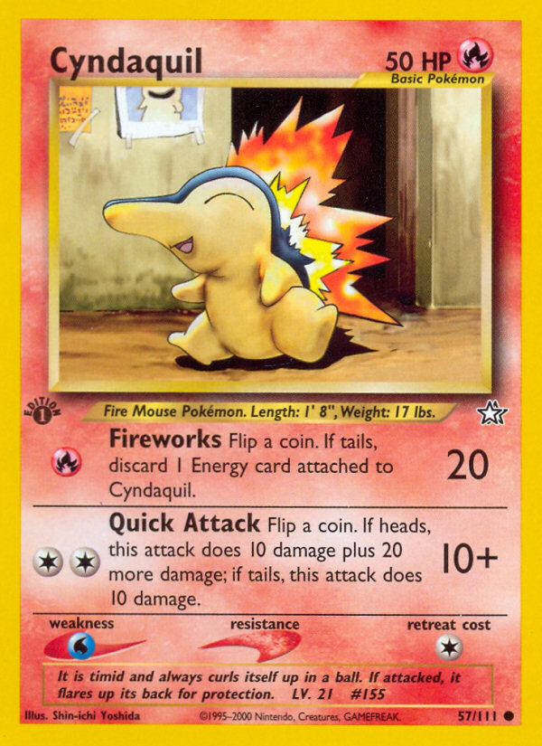 Cyndaquil (57/111) [Neo Genesis 1st Edition] | Odin's Place