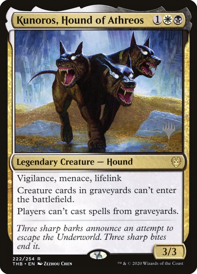 Kunoros, Hound of Athreos (Promo Pack) [Theros Beyond Death Promos] | Odin's Place