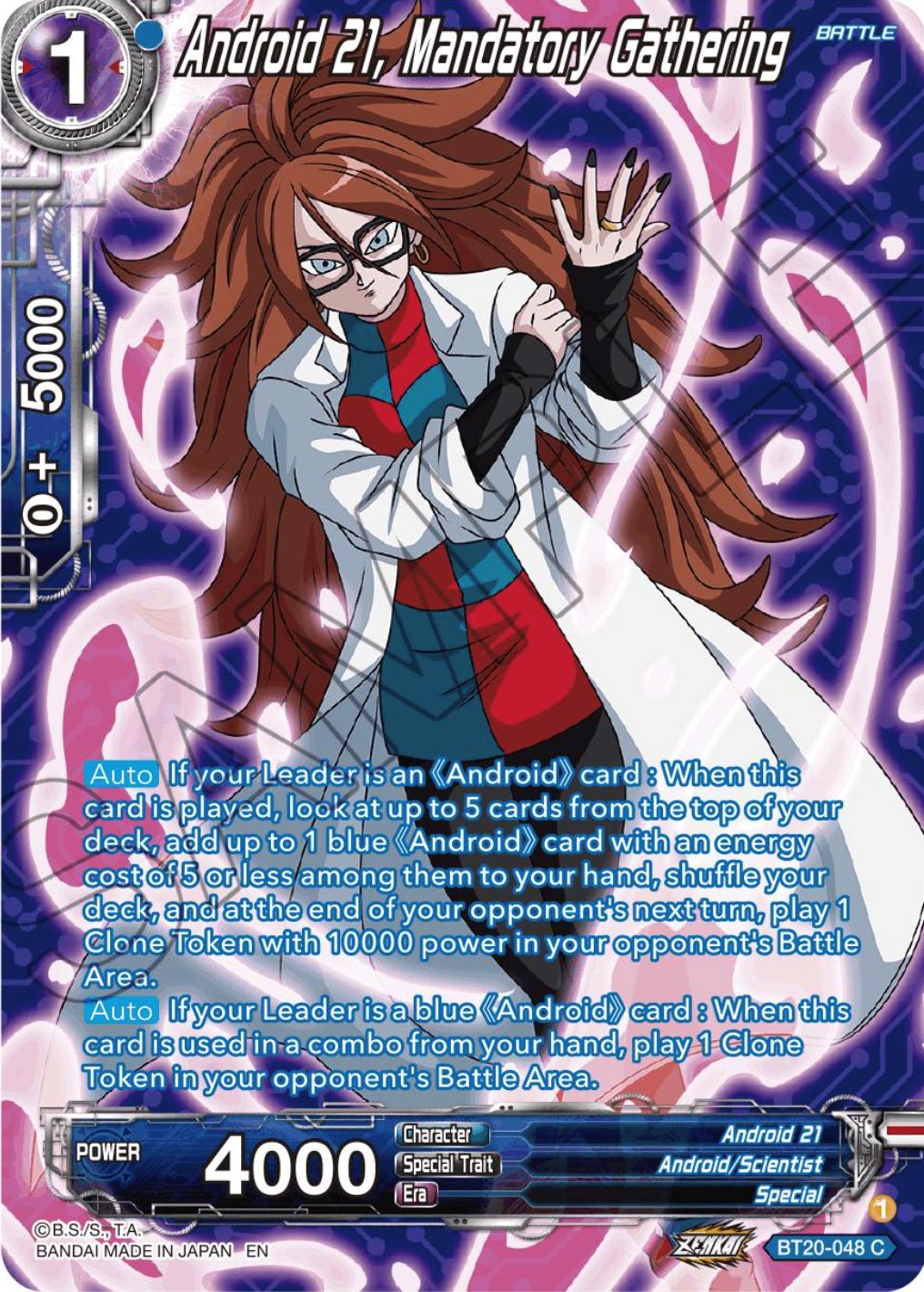 Android 21, Mandatory Gathering (Silver Foil) (BT20-048) [Power Absorbed] | Odin's Place