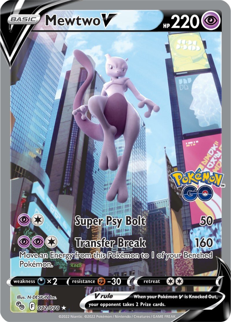 Mewtwo V (072/078) [Pokémon GO] | Odin's Place