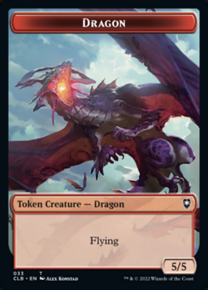 Gold // Dragon Double-Sided Token [Commander Legends: Battle for Baldur's Gate Tokens] | Odin's Place