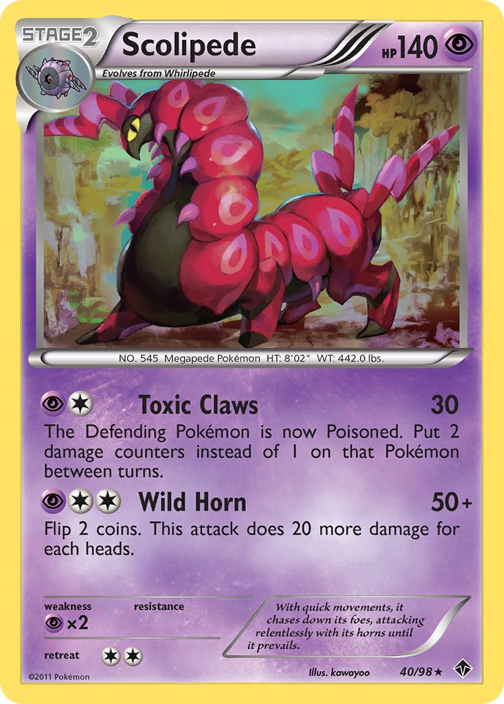 Scolipede (40/98) (Theme Deck Exclusive) [Black & White: Emerging Powers] | Odin's Place