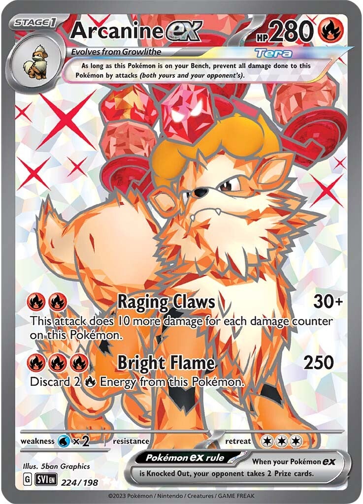 Arcanine ex (224/198) [Scarlet & Violet: Base Set] | Odin's Place