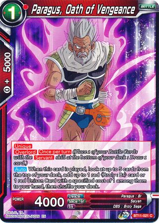 Paragus, Oath of Vengeance (BT11-021) [Vermilion Bloodline] | Odin's Place