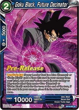 Goku Black, Future Decimator (BT10-051) [Rise of the Unison Warrior Prerelease Promos] | Odin's Place