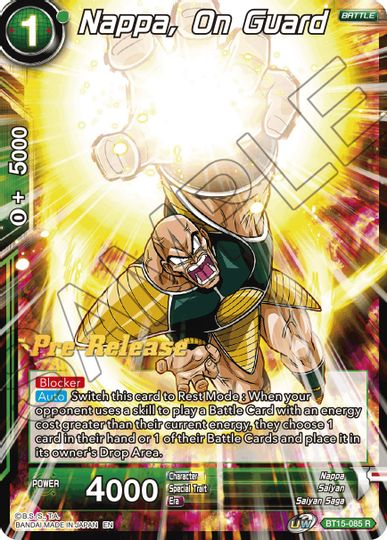 Nappa, on Guard (BT15-085) [Saiyan Showdown Prerelease Promos] | Odin's Place