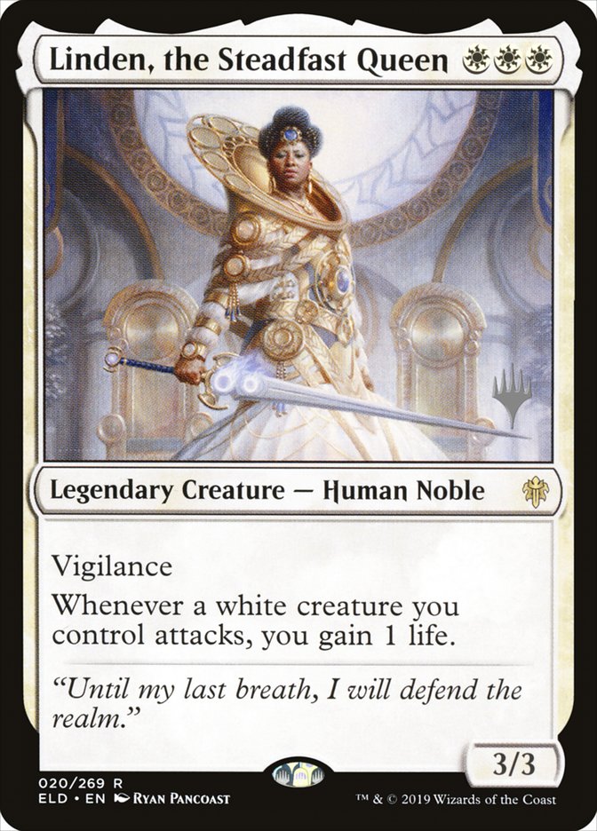 Linden, the Steadfast Queen (Promo Pack) [Throne of Eldraine Promos] | Odin's Place