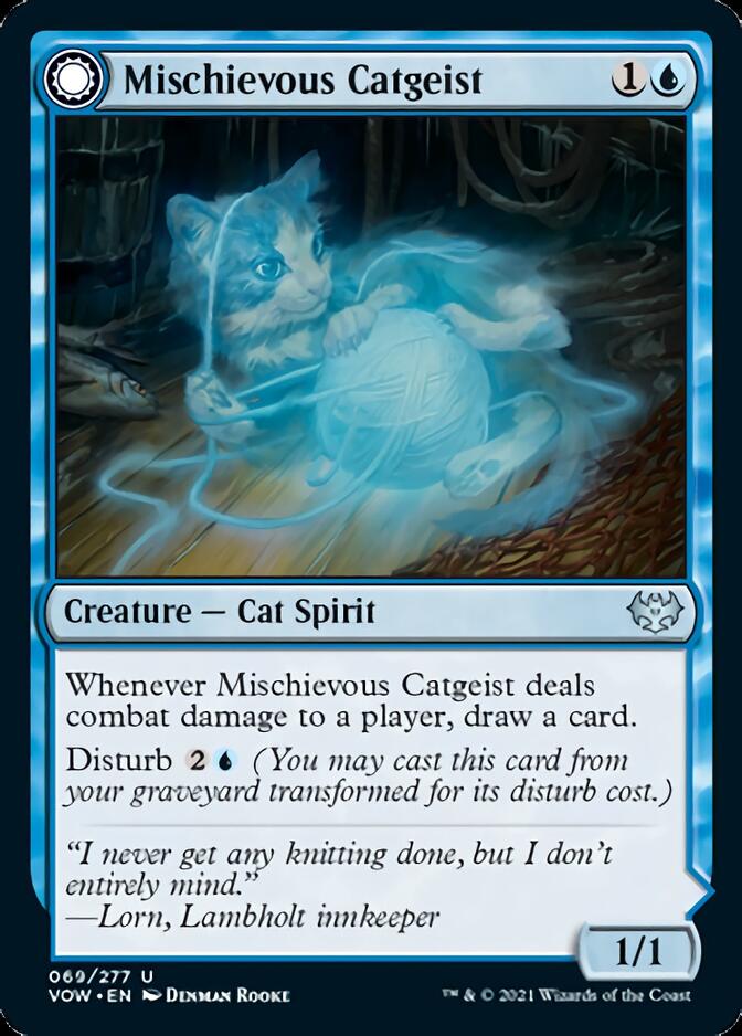 Mischievous Catgeist // Catlike Curiosity [Innistrad: Crimson Vow] | Odin's Place