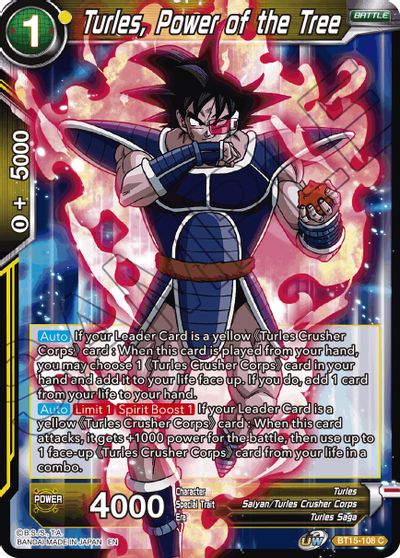 Turles, Power of the Tree (BT15-108) [Saiyan Showdown] | Odin's Place