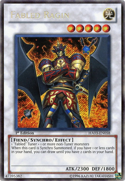 Fabled Ragin [HA03-EN058] Secret Rare | Odin's Place