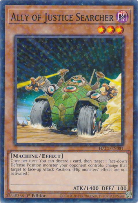 Ally of Justice Searcher (Duel Terminal) [HAC1-EN081] Common | Odin's Place