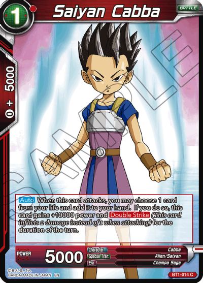 Saiyan Cabba (Reprint) (BT1-014) [Battle Evolution Booster] | Odin's Place