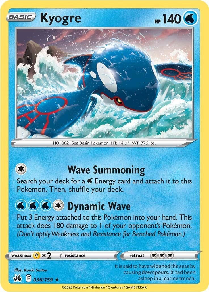 Kyogre (036/159) [Sword & Shield: Crown Zenith] | Odin's Place