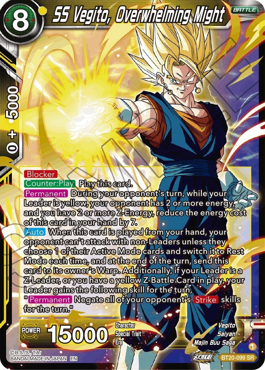 SS Vegito, Overwhelming Might (BT20-099) [Power Absorbed] | Odin's Place