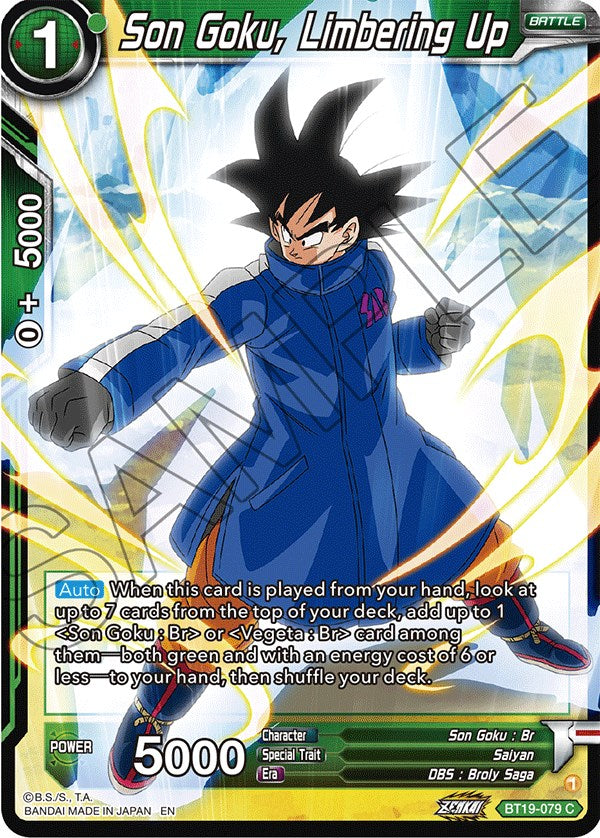 Son Goku, Limbering Up (BT19-079) [Fighter's Ambition] | Odin's Place