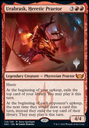Urabrask, Heretic Praetor (Promo Pack) [Streets of New Capenna Promos] | Odin's Place