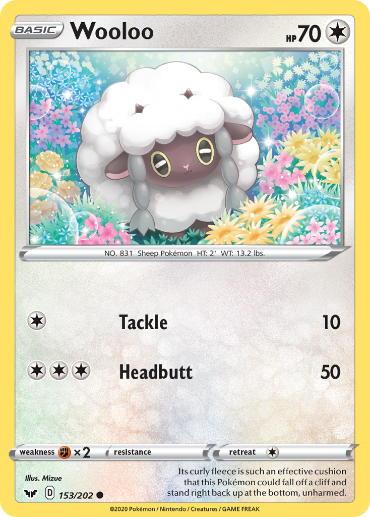 Wooloo (153/202) [Sword & Shield: Base Set] | Odin's Place