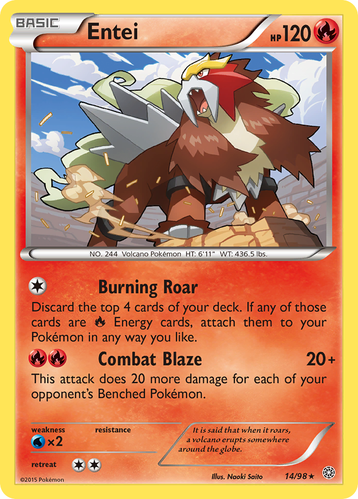 Entei (14/98) [XY: Ancient Origins] | Odin's Place