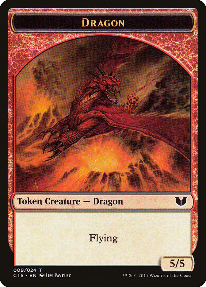 Dragon // Dragon Double-Sided Token [Commander 2015 Tokens] | Odin's Place