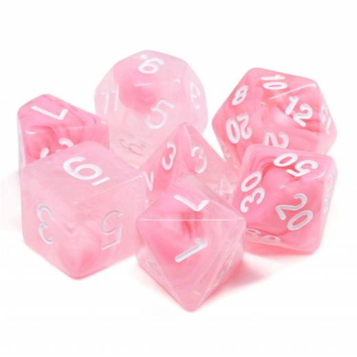 Foam Brain Pink Rose RPG Dice Set | Odin's Place