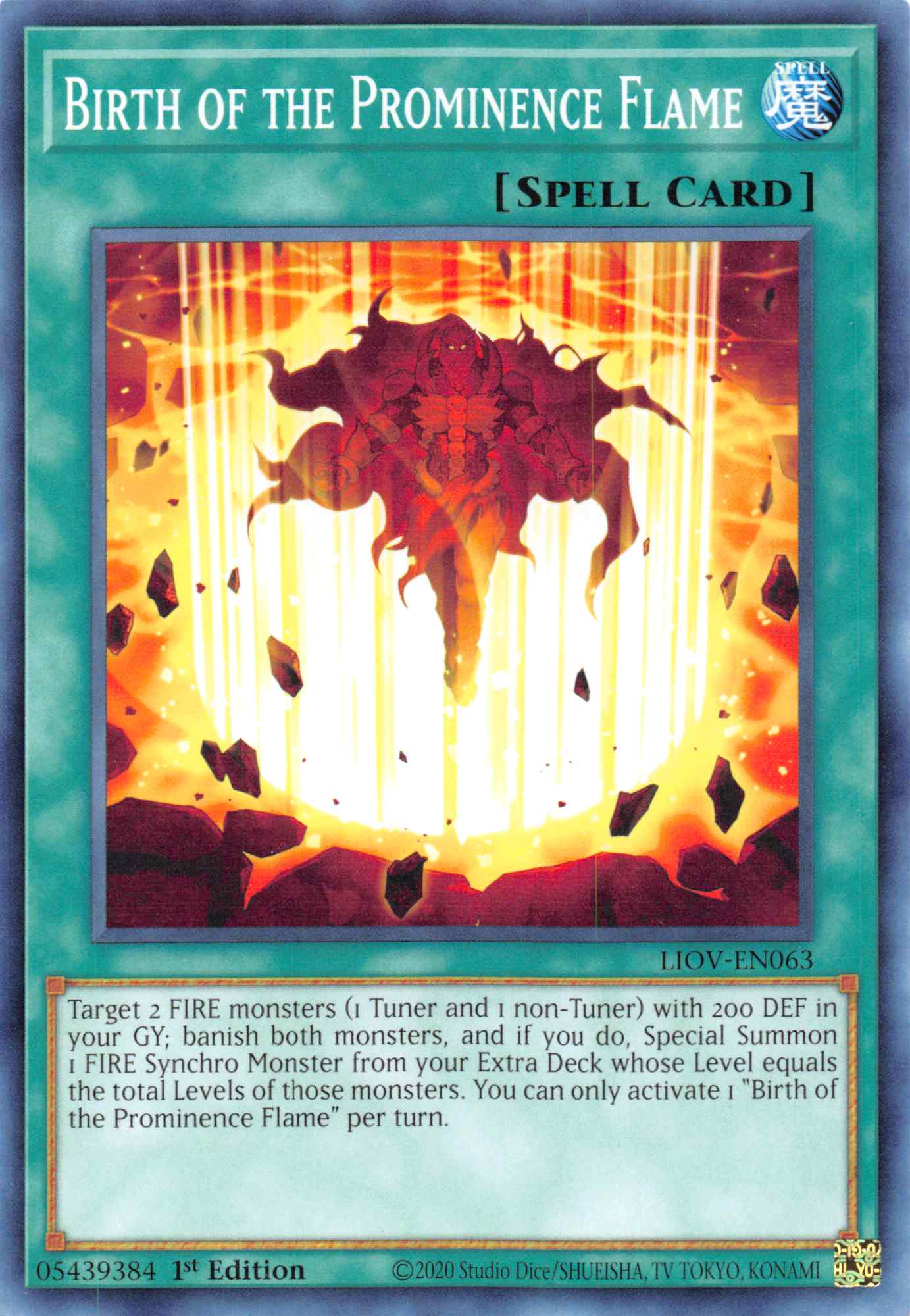 Birth of the Prominence Flame [LIOV-EN063] Common | Odin's Place
