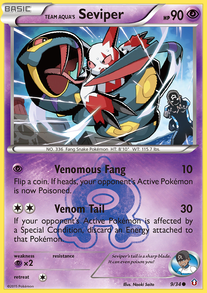 Team Aqua's Seviper (9/34) [XY: Double Crisis] | Odin's Place