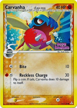 Carvanha (61/110) (Delta Species) (Stamped) [EX: Holon Phantoms] | Odin's Place