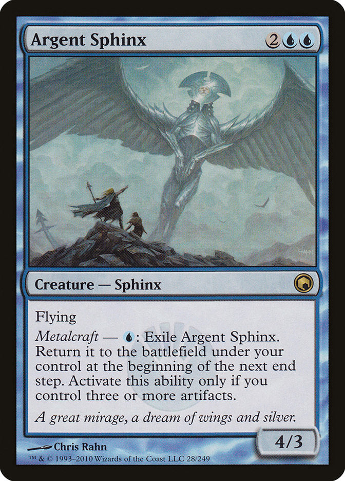 Argent Sphinx (28) [Scars of Mirrodin] | Odin's Place