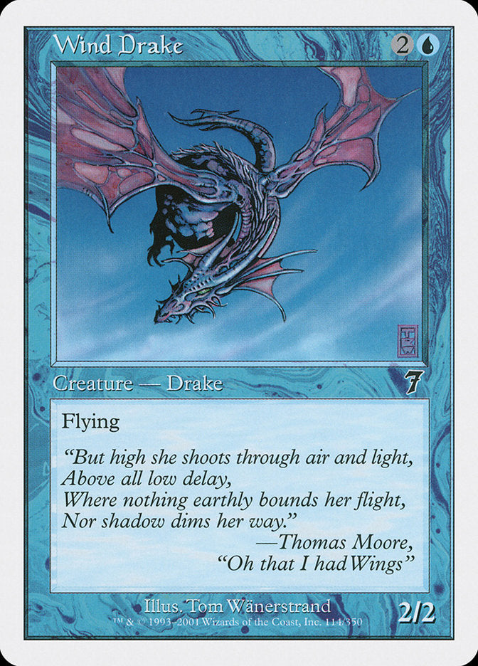 Wind Drake (114) [Seventh Edition] | Odin's Place