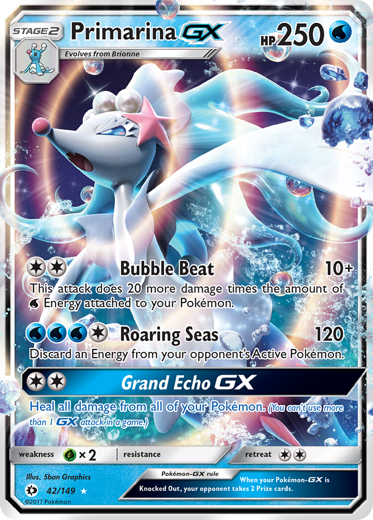 Primarina GX (42/149) [Sun & Moon: Base Set] | Odin's Place