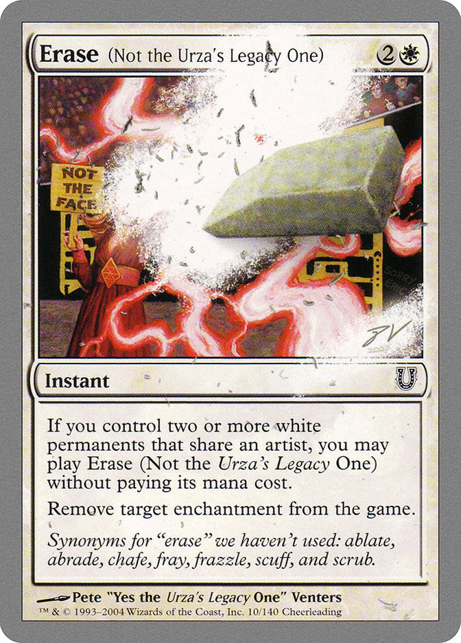 Erase (10) (Not the Urza's Legacy One) [Unhinged] | Odin's Place