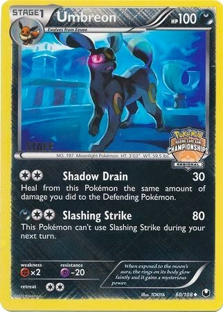 Umbreon (60/108) (Regional Championship Promo Staff) [Black & White: Dark Explorers] | Odin's Place
