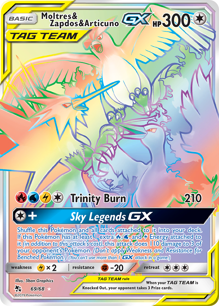 Moltres & Zapdos & Articuno GX (69/68) [Sun & Moon: Hidden Fates] | Odin's Place