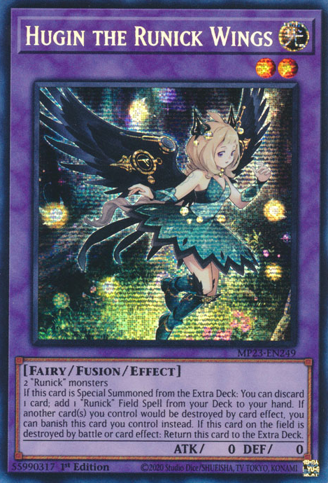Hugin the Runick Wings [MP23-EN249] Prismatic Secret Rare | Odin's Place