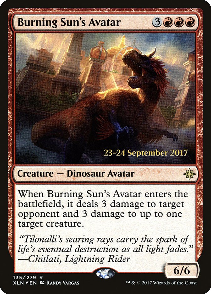 Burning Sun's Avatar (135) [Ixalan Prerelease Promos] | Odin's Place