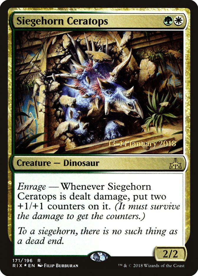 Siegehorn Ceratops (171) [Rivals of Ixalan Prerelease Promos] | Odin's Place