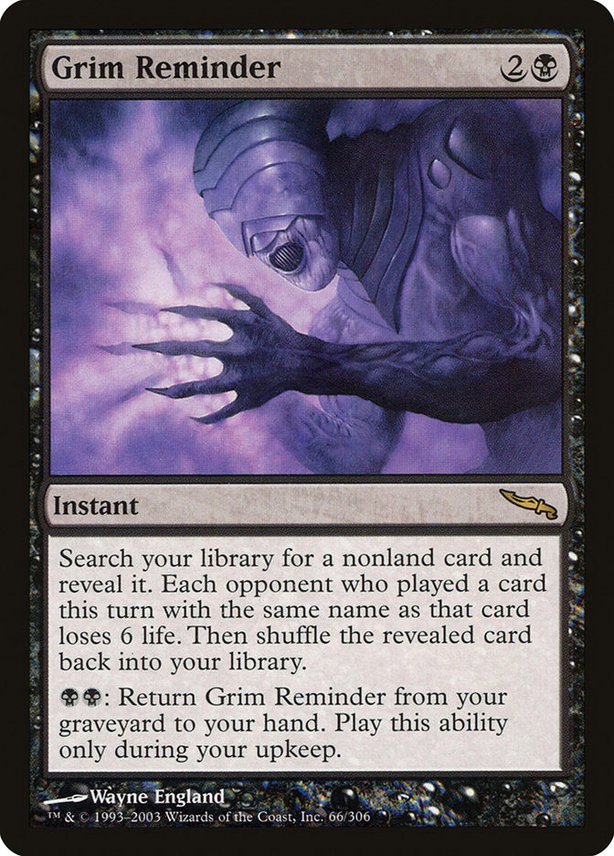 Grim Reminder (66) [Mirrodin] | Odin's Place
