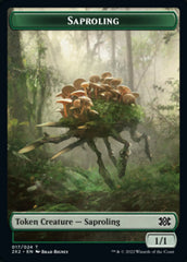 Saproling // Phyrexian Golem Double-Sided Token [Double Masters 2022 Tokens] | Odin's Place