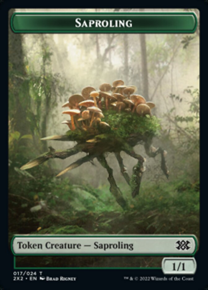 Saproling // Vampire Double-Sided Token [Double Masters 2022 Tokens] | Odin's Place