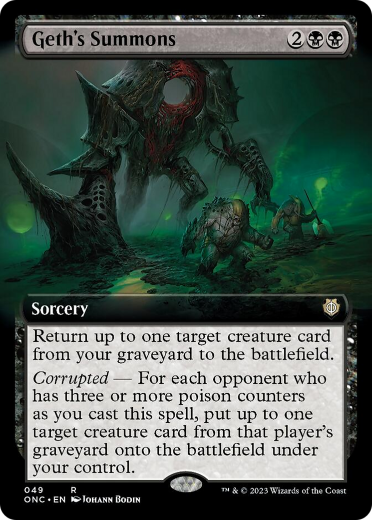 Geth's Summons (Extended Art) [Phyrexia: All Will Be One Commander] | Odin's Place