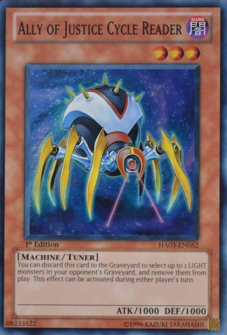 Ally of Justice Cycle Reader [HA03-EN052] Super Rare | Odin's Place