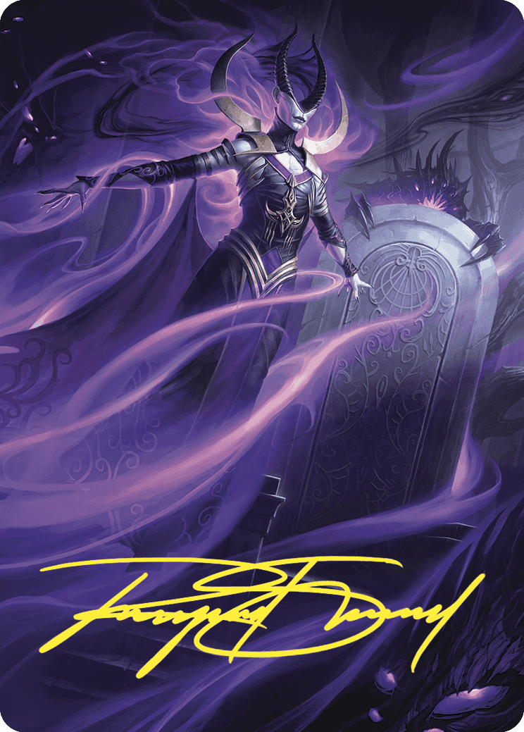 Ashiok, Wicked Manipulator Art Card (10/81) (Gold-Stamped Signature) [Wilds of Eldraine Art Series] | Odin's Place