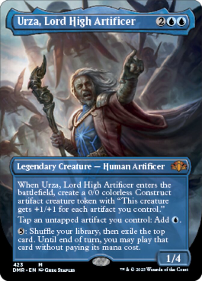 Urza, Lord High Artificer (Borderless Alternate Art) [Dominaria Remastered] | Odin's Place