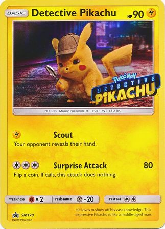 Detective Pikachu (SM170) (Detective Pikachu Stamped) [Sun & Moon: Black Star Promos] | Odin's Place