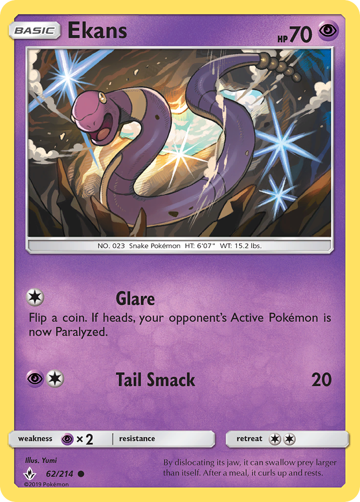 Ekans (62/214) [Sun & Moon: Unbroken Bonds] | Odin's Place