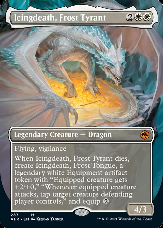 Icingdeath, Frost Tyrant (Borderless Alternate Art) [Dungeons & Dragons: Adventures in the Forgotten Realms] | Odin's Place