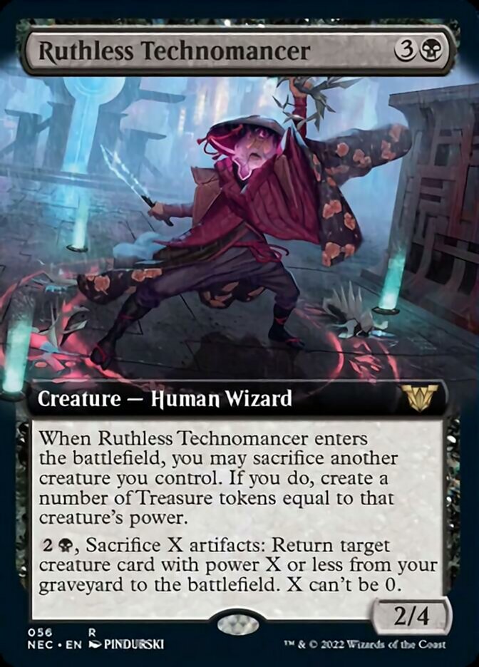 Ruthless Technomancer (Extended Art) [Kamigawa: Neon Dynasty Commander] | Odin's Place