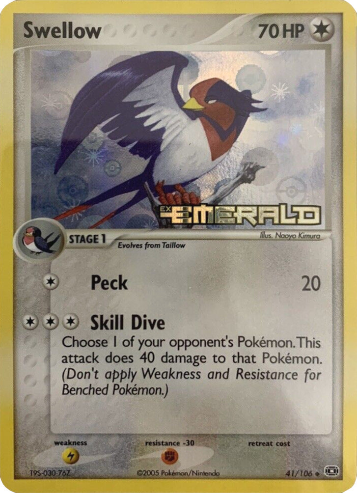 Swellow (41/106) (Stamped) [EX: Emerald] | Odin's Place